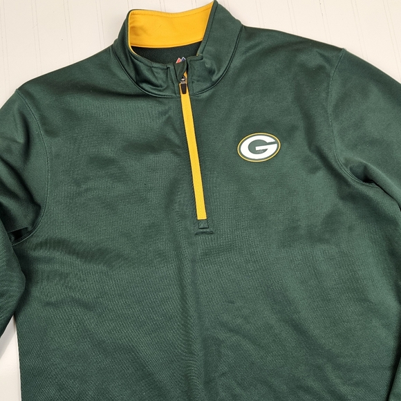 Green Bay Packers men's pullover quarter zip sweatshirt - Picture 2 of 5